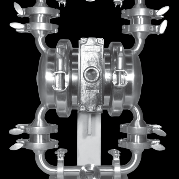 02-12038 WILDEN Air-Operated Double-Diaphragm Pump, Stainless steel, 1-inch, Saniflo HS Range